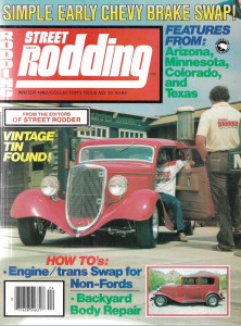 STREET RODDING 1982 WINTER - '33 VIC, '34 FORD SEDAN, '32 CHEVY, '32 FORDS
